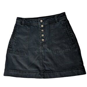 Free People Denim A Line Skirt Size 25 Black